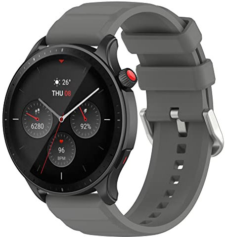 Tyogeephy Compatible avec Amazfit GTR 4/3/3 pro/2e/3 stratoS Bracelet, Silicone Souple Sangle de Remplacement Reglables Sport Accessorie pour Montre Connectée Amazfit GTR 4