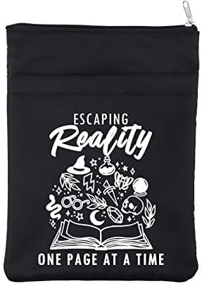 Bookish Book Sleeve & Cover for Lovers & Bibliophiles - Reading Gift for Book Club & Librarian (Escaping BM)