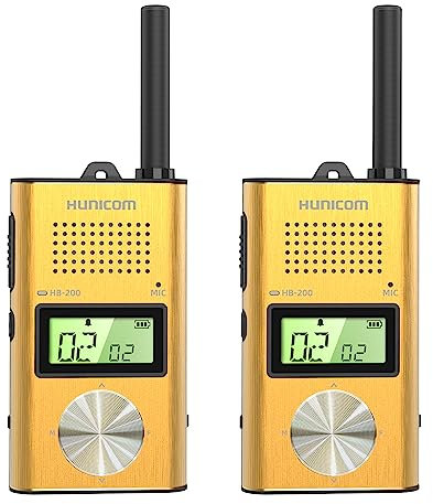 Talkie-walkie rechargeable pour adultes, boîtier en métal, radio bidirectionnelle longue portée, PMR Walky Talky avec batterie 1000 mAh et clip arrière VOX