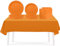 53PCS Pumpkin Orange Party Tableware Decorations for Kids Birthday, Disposable Tableware Set with Tablecloth, 7inch & 9inch Paper Plates, Paper Napkins for Xmas, Birthday, Wedding Party Favor