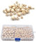 VIKY® Holzperlen zum Auffädeln mit Aufbewahrungskiste, 300 Stück Holzkugeln mit Loch 6 bis 14mm, Runde Holzperlen Natur, Kleine Perlen Holz Set, Holzkugeln zum Basteln DIY Schmuck Armband Halskette