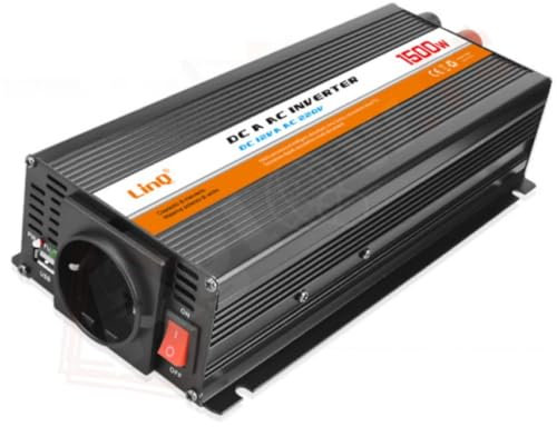 Inverter 1500 watt di Potenza da DC 12v a AC 220v, Invertitore Portatile Convertitore 12V in 230-240v, Trasformatore di corrente prese Europa e uscita USB (P1500W)