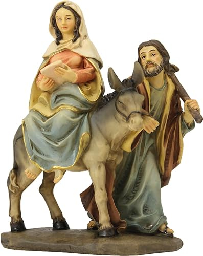 FADEDA Herbergssuche/Höhe:11 cm/handbemalt/detailgetreue Krippen Figuren - Weihnachten Tisch Dekoration Krippe Zubehör