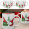 Glühweinbecher 6er Set Wichtel | Ø8x9,5x11,5cm Steinzeug 300 ml | Tassen mit Weihnachtsmotiven
