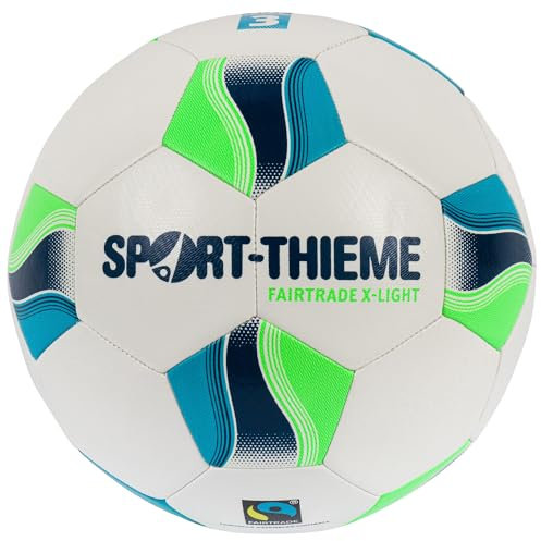 Sport-Thieme Fußball Fairtrade X-Light | Leichtball, Trainingsball | G-Junioren/Bambinis | 290 g | Freizeitball | Genäht | Kunstgummi Blase | Feinnarbige Struktur