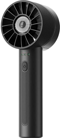 Ultralent Ventilatore manuale, mini ventilatore, portatile USB, batteria ricaricabile, 4 livelli di velocità, silenzioso, piccolo ventilatore nero