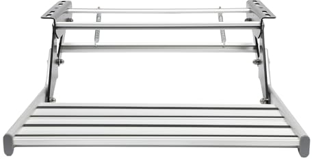Taozhiyy Marchepied en aluminium pour montage manuel pour camping-car, taille réglable, tapis de caravane, pas pour remorque, remorque de voyage, camion, 50,9 x 23,5, jusqu'à 150 kg