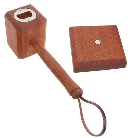 Bierflaschenöffner, Hammeröffner für Vater, Mann, Ihn, Ehemann, Freund, mit Starken Magneten aus Holz und Edelstahl, Personalisierte Dekorationen für Partys, Hochzeiten