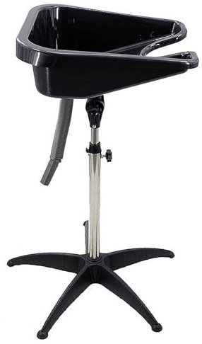 Mobile Waschbecken, Professional Friseur-Waschbecken, 43 x 43 x 128 cm Höhenverstellbar Haarwaschbecken Waschbecke für Friseure, ältere Menschen, schwangere Frauen, Patienten Heimanwender