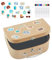 Namalu Mini Koffer Geschenkbox mit Griff Box für Geldgeschenke 25,5 x 18,5 x 10 cm Puppenkoffer Reise Souvenir Box mit Aufkleber und Farbstift Kleine Reiseutensilien für Hochzeiten Reisegutscheine