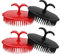 Healvian 4stücke Handheld Haarreinigungsbürste Ergonomische Kopfhautpflegebürste Für Sanfte Massage Und Schuppenentfernung Schwarz Und Rot Geeignet Für Haartypen