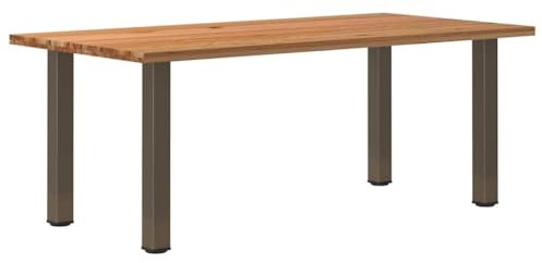 vidaXL Esstisch Hellbraun 200x100x74 cm Massivholz Eiche Rechteckig, Küchentisch, Restauranttisch, Tisch Restaurant, Esszimmertisch, Bistrotisch
