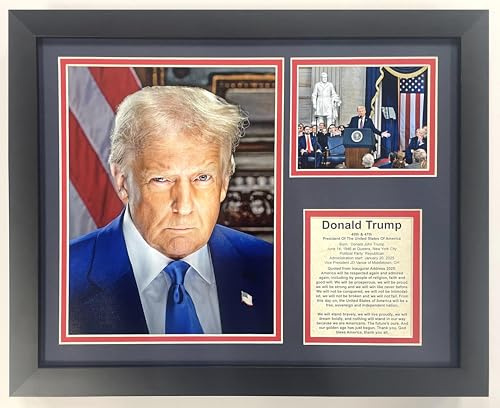 Legends Never Die Donald Trump Gerahmte Fotos Amerikas 45. Präsident, 30,5 x 38,1 cm, doppelt mattiert, Hochformat