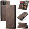 Cracedily for iPhone 11 6.1-Inch Case, Wallet Case Flip Leather with Card Holder Magnetic Closure Shockproof Kickstand Protective Phone Cases Cover for iPhone 11（2019）, Coffee