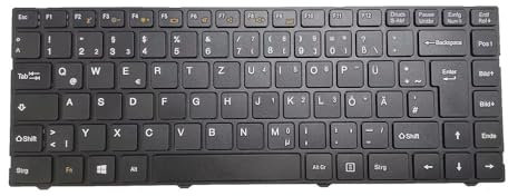 RTDPART Laptop-Tastatur Für MEDION AKOYA E14412 MD63920 MD64010 MD62460 Schwarz mit Rahmen Deutsch GR