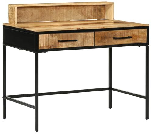 vidaXL Table Console 100x55x75 cm en Bois Massif Brut de Mangue