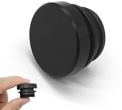 PHIOMUUE Car Cigarette Lighter Socket Cover,Car Cigarette Lighter Plug Dustproof Cap,Aluminum Car Lighter Cover Waterproof Interior Accessories for Most Vehicles Boats (Black)