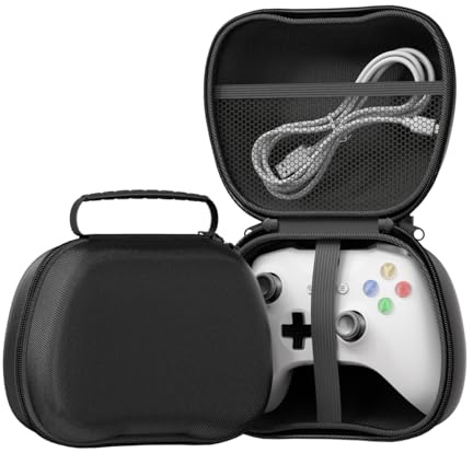 wigmoa OP-P Universal Game Controller Protective Case Hard Shell Travel Carrying Case Compatible with Xbox Series X/S, Xbox One, PS5, PS4, Switch Pro, and Other Wireless Controllers (Black)