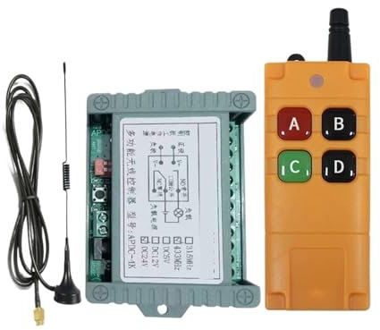 Interruptor De Relé De 4 Canales, 12 V CC, 24 V, 10 A, De Control Remoto Inalámbrico RF, Receptor, Transmisor, Ventilador/motor(12v input)