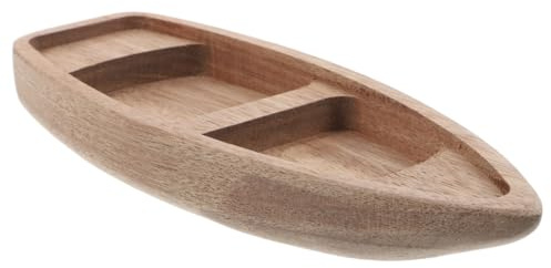 UKCOCO Kleines Deko Boot Holz: Klassisches Holzboot Modell Aus Natürlichem Holz Für Nautische Feiern Deko DIY Kunsthandwerk,17.00 X 6.50 X 2.10 Cm