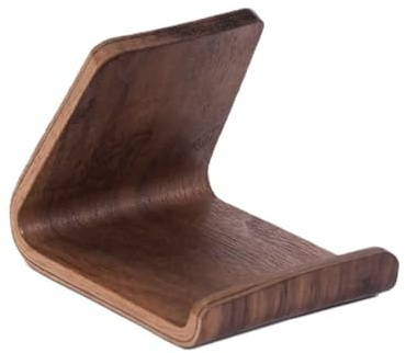 ARFUKA Natural Finish Wooden Phone Holder Minimalist Universal Desktop Cell Phone Stand for All Smartphones & Tablets