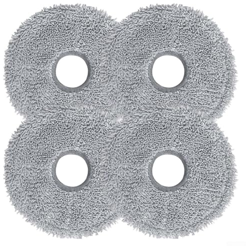 WIIYENA Wischtuch-Set für Cecotec für Conga 9590/9990/10090 Spin-Revolution Ultra Power Kehrmaschinen-Zubehör, Reinigungstuch, Reinigungspad, Roboter-Staubsauger, 4 Stück