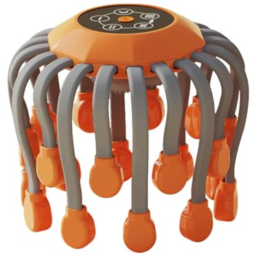 Masajeador de Cabeza Aparato con 20 Nodos Vibratorios | Con Música Masajeador Automático de Cuero Cabelludo 360 Grados 5 Modos Para Relajación Aliviar Tensión y Cansancio para