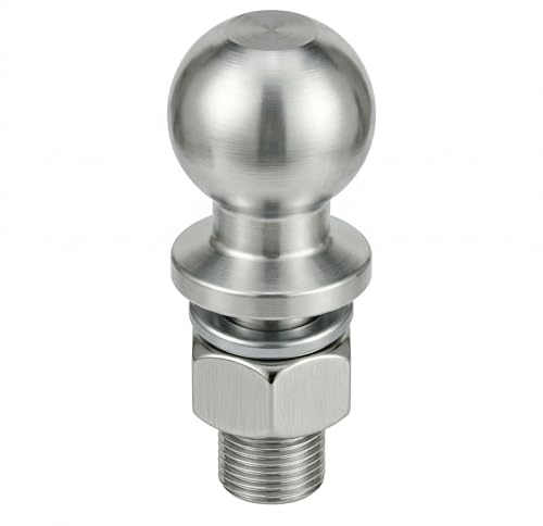 XAQAMY Gancio Traino Sfera 50mm per Trattorino (Pieno 950g) - Carico 3.5t, Acciaio 42CrMo4 per ATV, Giardino e Agricolo (Non per uso stradale)
