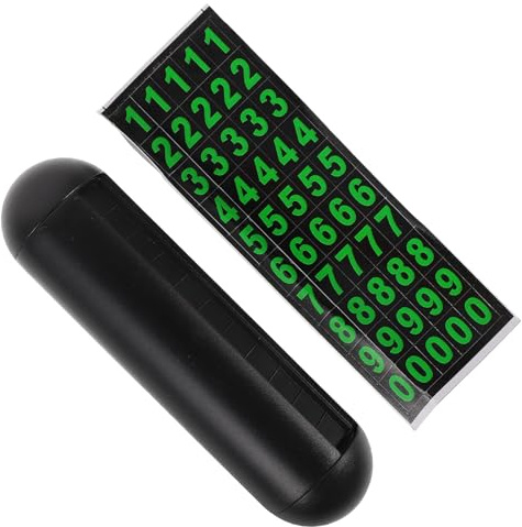 OUNONA Temporary Parking Card Temporary Parking Number Plate Telephone Dashboard Luminous Night Visibility Abs Material Moving