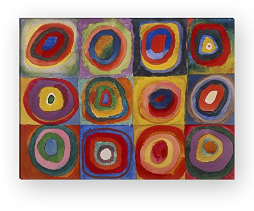 Wandkings Leinwandbilder von Wassily Kandinsky - Wähle ein Motiv & Größe: Farbstudie Quadrate - 40 x 30 cm