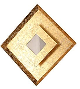 ECO-LIGHT LED Deckenleuchte Blattgold Galerie Window 9021 S dimmbar Loft-Lampe Silber Farben 18 Watt 1200 Lumen 3000 Kelvin indirekt Deko Wandleuchte