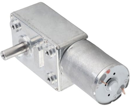 FTVOGUE 12V CC Moteur à Engrenages en Métal à Vis de Couple Élevé Turbo à Vis sans Fin Moteur à Réduction (100RPM)