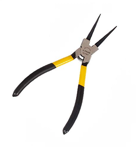 SUPERTOOL Sprengringzange Mini Lange Nase/Gerade/Gebogene Innen/Externe Sicherungsringzange für Heimwerker und Holzbearbeitung (22,9 cm innen gerade)