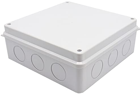 Elektrische Abzweigdose, IP55, wetterfest, Projektbox mit Einsteckdichtungen, 200 x 200 x 80 mm, 1 Stück