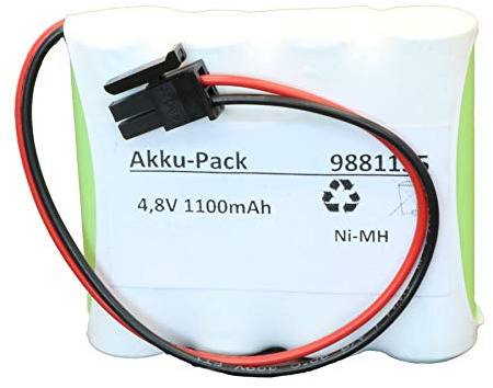 Akkupack 4,8V 1100mAh NiMH für Notleuchte Inotec 890015