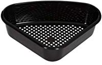 Plastic Triangular Corner Sink Tidy Drainer Kitchen Storage Caddy Basket (Black)