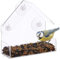 Vencier Window Bird Feeder Clear Perspex Hanging Bird Feeder With Suction Cup (1)