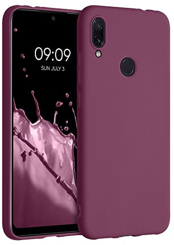 kwmobile Custodia Compatibile con Xiaomi Redmi Note 7 / Note 7 Pro Cover - Back Case per Smartphone in Silicone TPU - Protezione Gommata - viola bordeaux