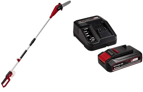 Einhell Svettatoio a batteria GC-LC 18/20 Li T Power X-Change (ioni di litio, testina motorizzata con inclinazione 30°, asta di prolunga, ingranaggi in metallo, incl. batteria e caricabatteria)