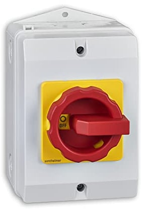 Sontheimer Reparaturschalter 16A 3-polig 7,5kW IP65 RLO16/3PM-D1/Z33GB/2xM25, Reparaturschalter/Not-Aus/Rot Gelb