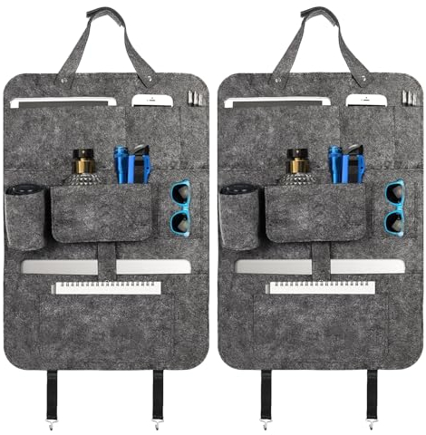 2 Stück Autositz Organizer Auto Filz Organizer Aufkleber Auto Rücksitztasche Aufbewahrungstasche Autoorganizer Auto für Gadget Camping Zubehör