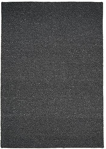 Consilio Concept 80 x 150 Teppich Wohnzimmer Anthrazit Wolle modern Wohnzimmerteppich Natur Melange dezent Matt weich Luxus Zertifiziert Made in Germany Design Manufaktur Markenteppich Oeko TEX