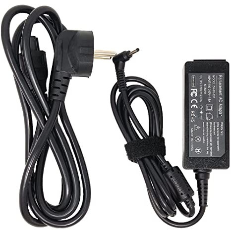 Vinciann Alimentatore EU caricabatteria adattatore ricarica 45W 3.0x1.0mm compatibile con Acer Spin 3 SP315-51 SP314-51 SP314-52 adatto a Aspire N15P6 N15P5 R15 R5-571T R5-571TG N16P2 N18Q13 e altri