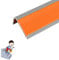 Treppenkantenprofil Selbstklebend, PVC Winkelprofil Anti-Rutsch Treppenkante, L-Form Treppenprofil, Länge 1M, Treppen-Kantenschutz für Innen- und Außentreppen (Orange)