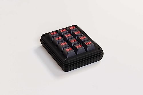 Stellar12 Makropad Barebones Kit Acryl Numpad Space Cables (mattes dunkles Löt)