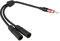 CGEAMDY 2 Femelle à 1 Mâle Câble Audio D'antenne de Voiture, Câbles en Y D'extension D'antenne Séparateur Adaptateur pour Autoradio, Antenne de Voiture Radio Stéréo Convertisseur Splitter Câble