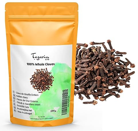 200g Chiodi di Garofano Interi - Aroma & Gusto Intenso - Sacchetto con Zip - 100% Naturale, Puro e Senza Additivi