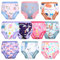FLYISH DIRECT Potty Training Pants 10 Packs, Big Kids Potty Training Underwear, 100% Cotton Absorbent Girls Training Pants for Daytime Potty Training 3 Years, Purple