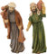 FADEDA 2X Karawanenbegleitung/Höhe: 11cm/handbemalt/detailgetreue Krippen Figuren - Weihnachten Tisch Dekoration Krippe Zubehör