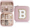 TINGN Reise Schmuckkästchen Mädchen, B Buchstaben Schmuckschatulle | Geschenke für Teenager Mädchen | Geburtstagsgeschenke für Mädchen | Reise Geschenke für Mädchen | Reise Schmuck Organizer Rosa